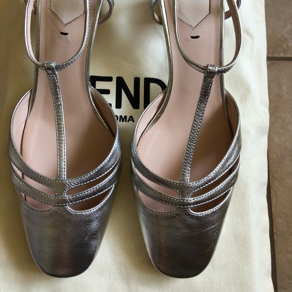 Fendi T-Strap T-Bar Sandals